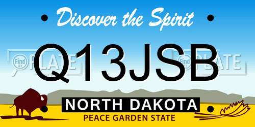 Q13JSB North Dakota License Plate