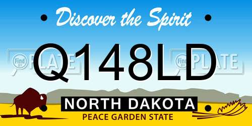 Q148LD North Dakota License Plate