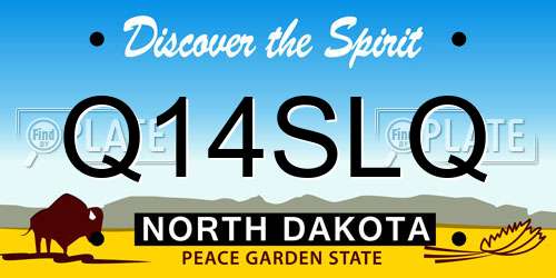 Q14SLQ North Dakota License Plate