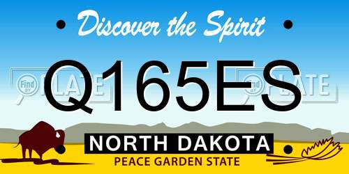 Q165ES North Dakota License Plate