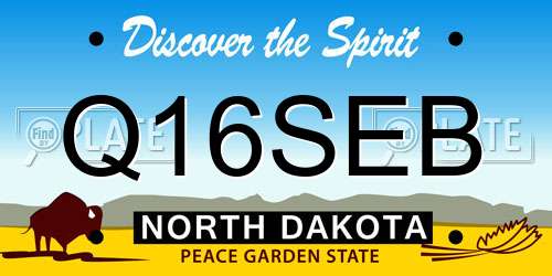 Q16SEB North Dakota License Plate