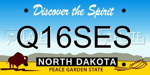 Q16SES North Dakota License Plate