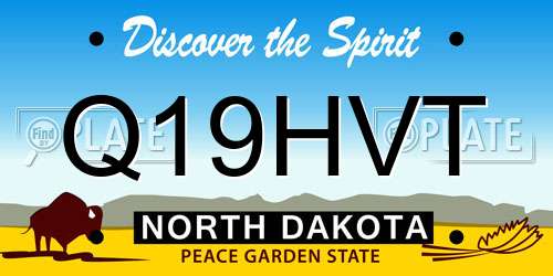 Q19HVT North Dakota License Plate