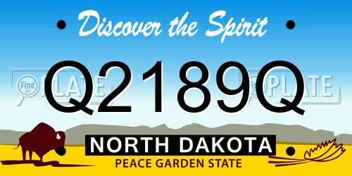 Q2189Q North Dakota License Plate