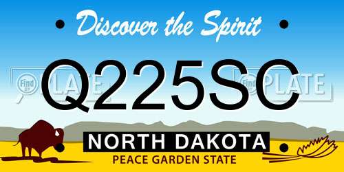 Q225SC North Dakota License Plate