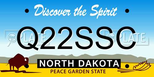 Q22SSC North Dakota License Plate