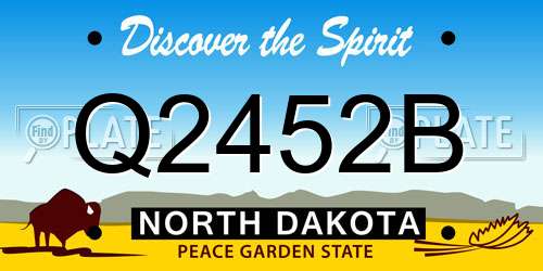 Q2452B North Dakota License Plate