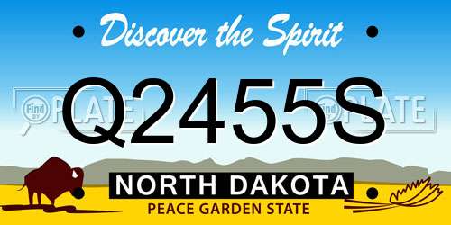 Q2455S North Dakota License Plate