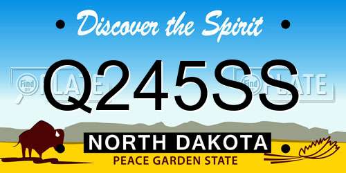Q245SS North Dakota License Plate