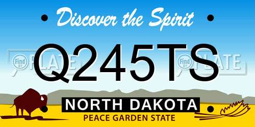Q245TS North Dakota License Plate