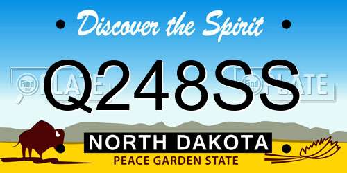 Q248SS North Dakota License Plate