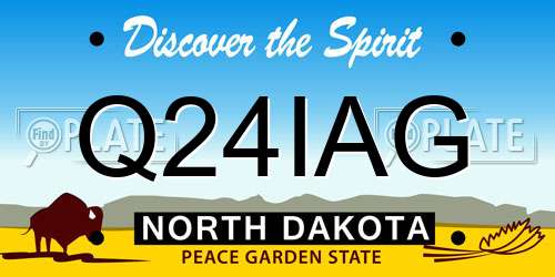Q24IAG North Dakota License Plate