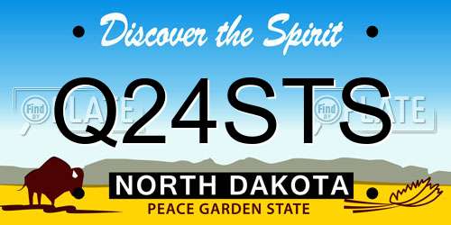 Q24STS North Dakota License Plate