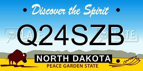 Q24SZB North Dakota License Plate