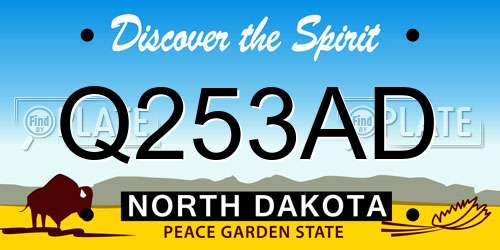 Q253AD North Dakota License Plate