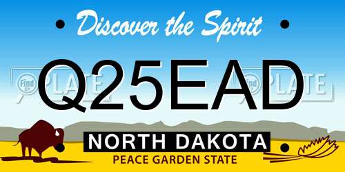 Q25EAD North Dakota License Plate