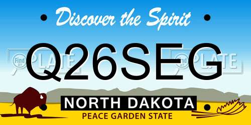 Q26SEG North Dakota License Plate