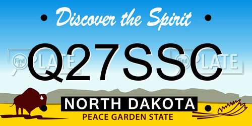 Q27SSC North Dakota License Plate