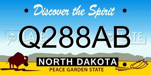Q288AB North Dakota License Plate