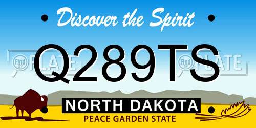 Q289TS North Dakota License Plate