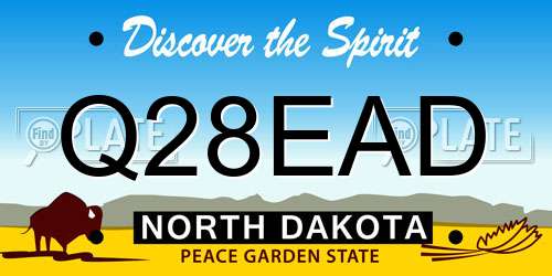 Q28EAD North Dakota License Plate