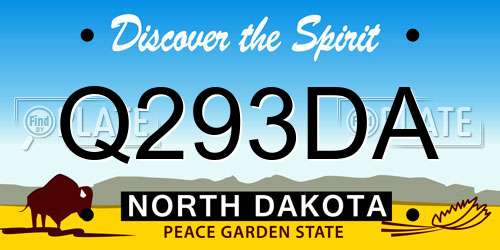 Q293DA North Dakota License Plate