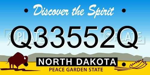 Q33552Q North Dakota License Plate