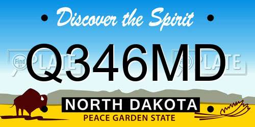 Q346MD North Dakota License Plate
