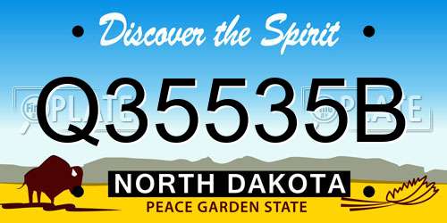 Q35535B North Dakota License Plate