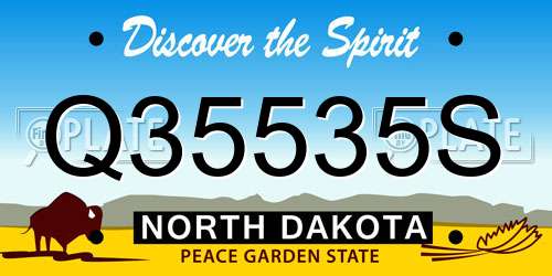 Q35535S North Dakota License Plate