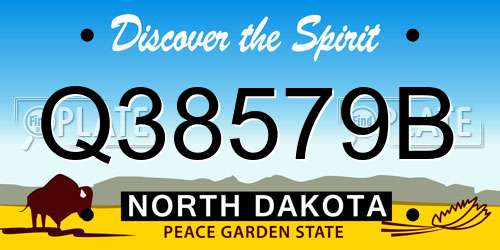 Q38579B North Dakota License Plate