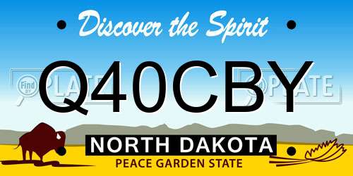 Q40CBY North Dakota License Plate