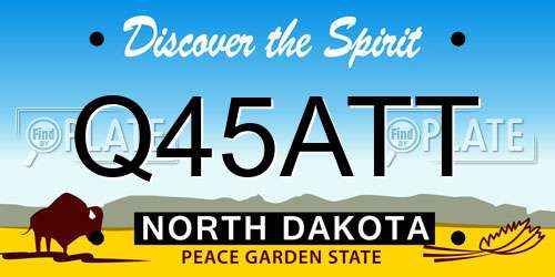Q45ATT North Dakota License Plate