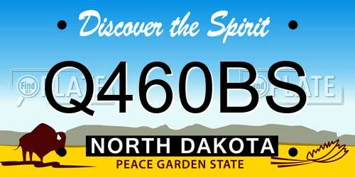 Q460BS North Dakota License Plate
