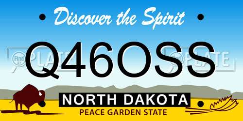 Q46OSS North Dakota License Plate