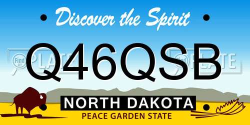 Q46QSB North Dakota License Plate