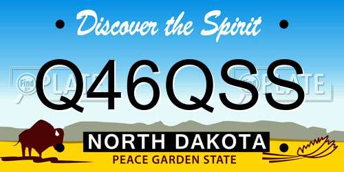 Q46QSS North Dakota License Plate