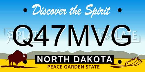 Q47MVG North Dakota License Plate