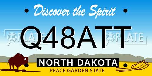 Q48ATT North Dakota License Plate