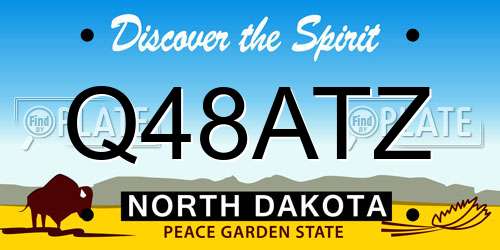 Q48ATZ North Dakota License Plate