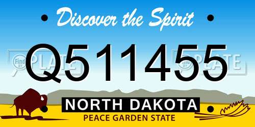 Q511455 North Dakota License Plate