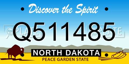 Q511485 North Dakota License Plate