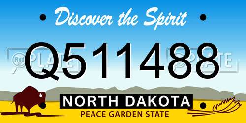 Q511488 North Dakota License Plate
