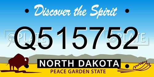 Q515752 North Dakota License Plate