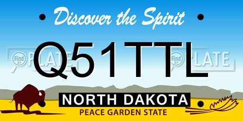 Q51TTL North Dakota License Plate
