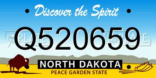 Q520659 North Dakota License Plate