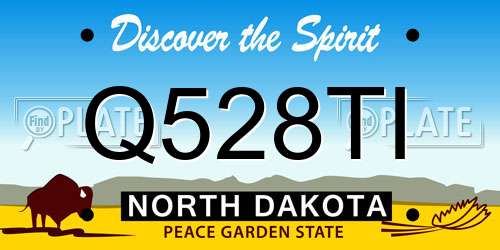 Q528TI North Dakota License Plate