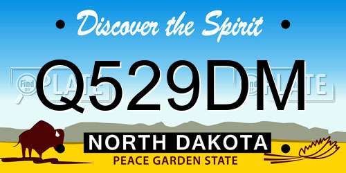 Q529DM North Dakota License Plate