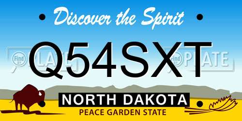 Q54SXT North Dakota License Plate