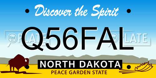 Q56FAL North Dakota License Plate